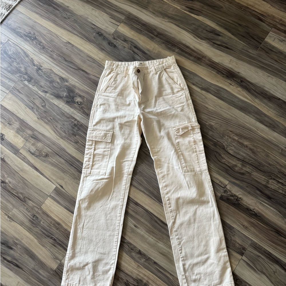 Men's Cream Cargo Pants